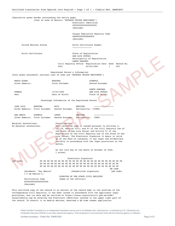 Sample mirror-layout translation